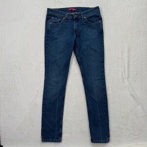 Levi's Jeans Womens 32 Blue 518 Superlow Skinny Medium Wash Denim Low Rise Slim
